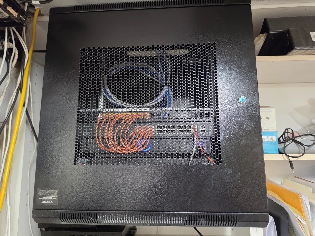 Network rack with cable management